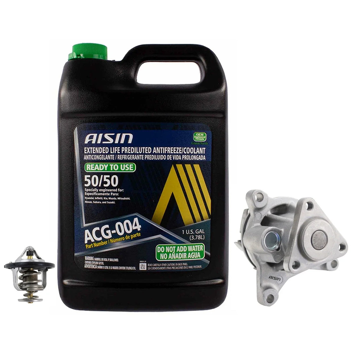 Aisin Engine Coolant Water Pump Thermostat Kit for Mazda 3 (2004–2009)