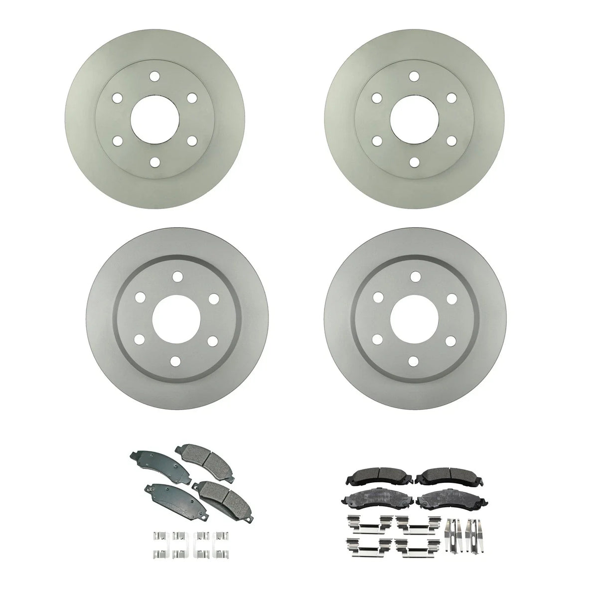 Brake Rotor & Akebono ProACT Ceramic Pad Kit for Sierra 1500 (2005)