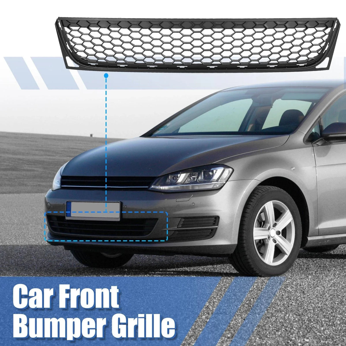 Mesh Front Bumper Lower Center Grille for Volkswagen (2010–2014) 5K0853677C9B9