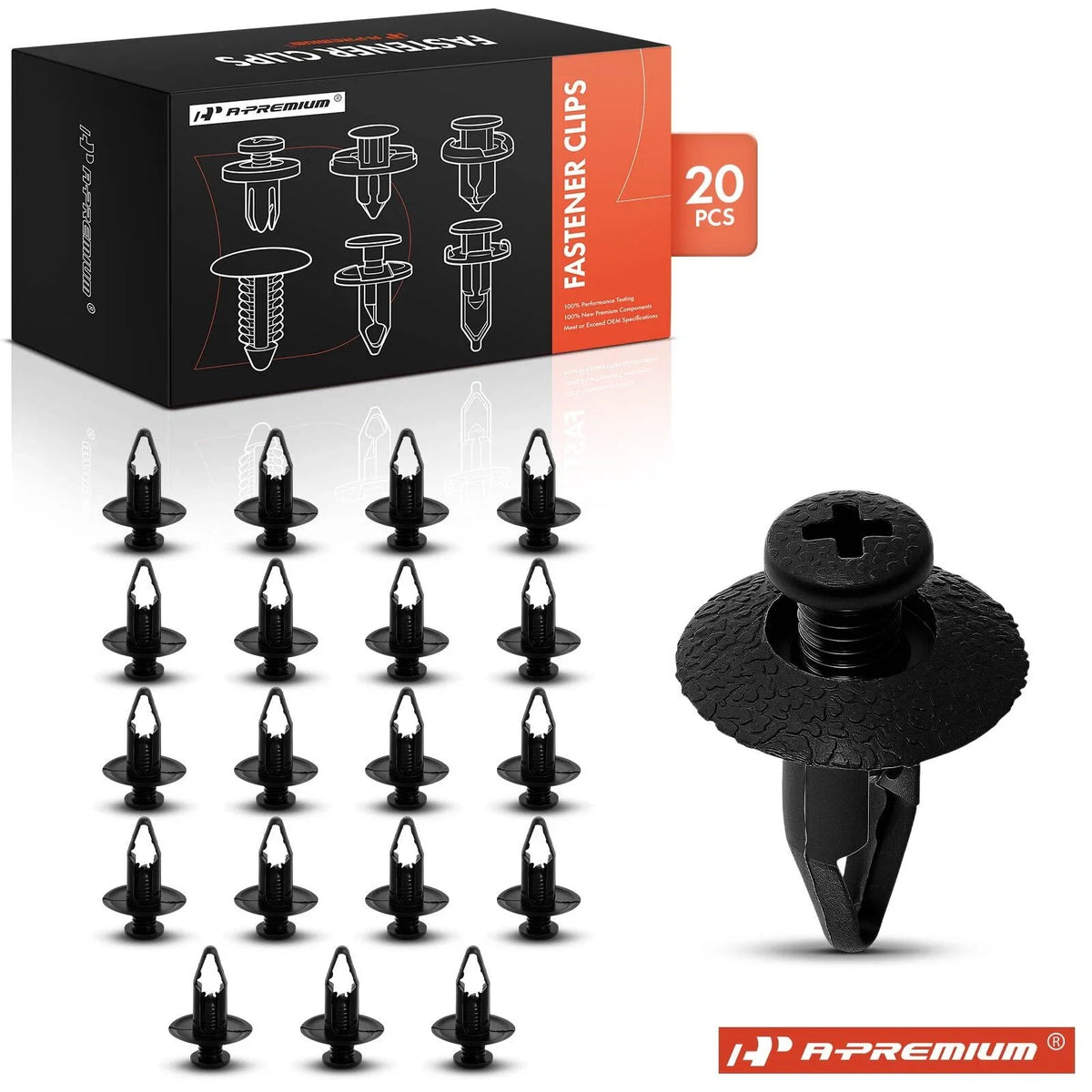 20x 8mm Nylon Front Bumper Clips for Nissan