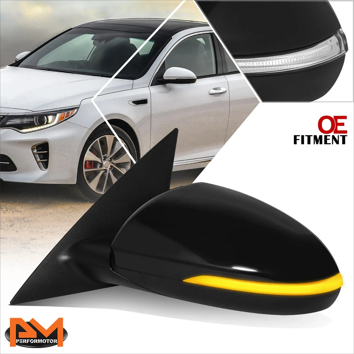 Heated Memory Blind Spot Side Mirror Left for Kia Optima (2016-2020)