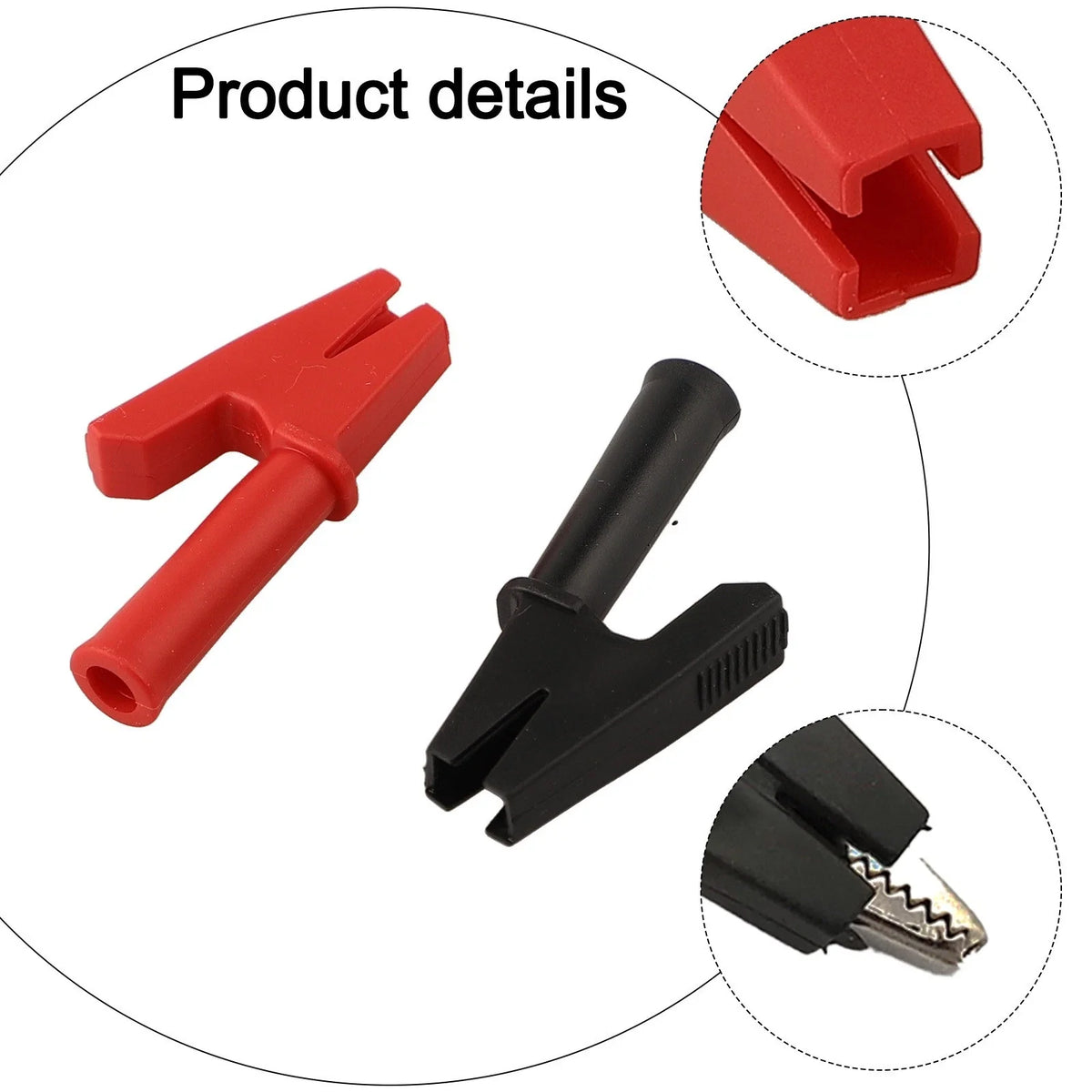 Set of 10 Insulated Crocodile Clips for Electronics