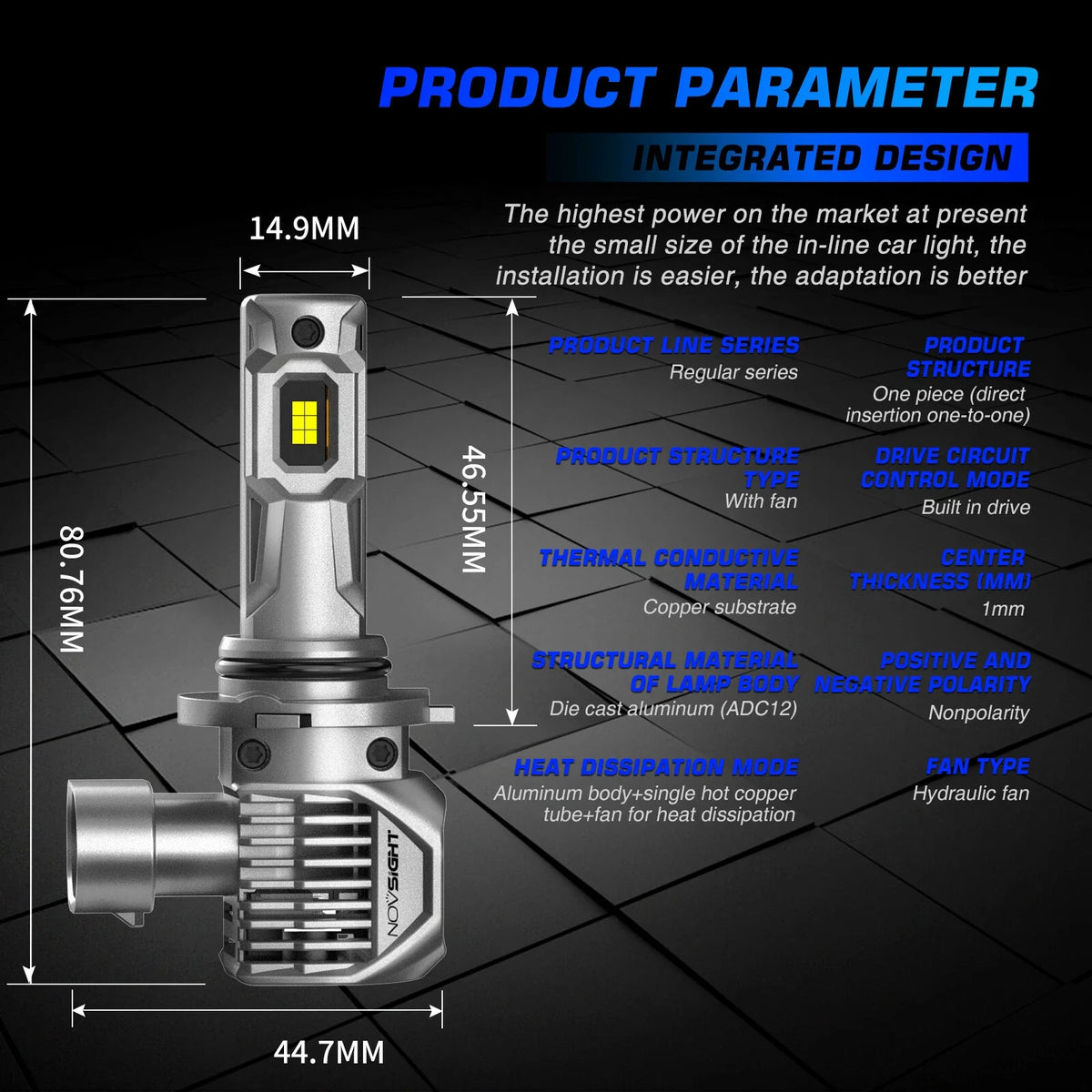 2X 9005 LED Headlight Bulb Kit for 6500K