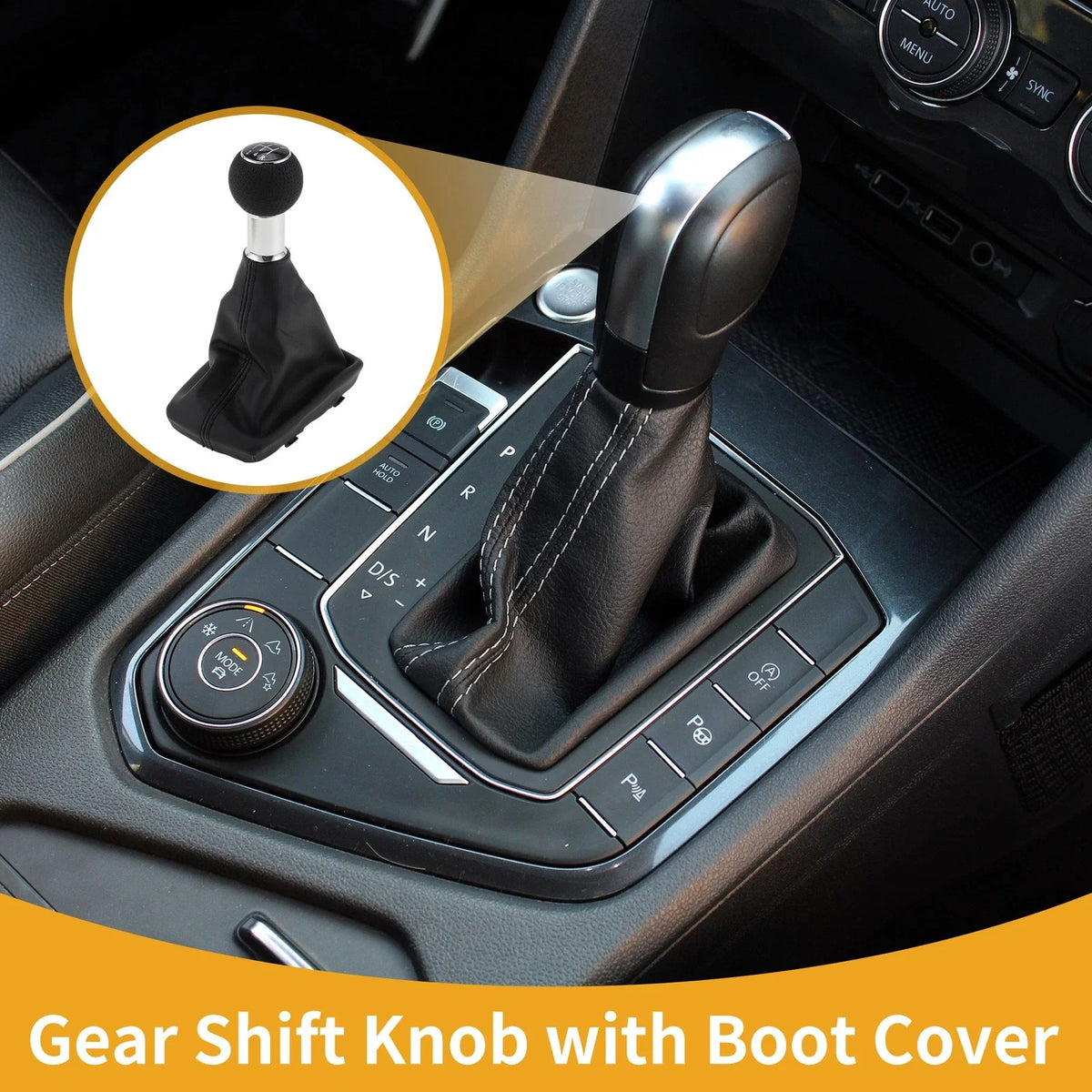 5 Speed Gear Shifter Knob with Cover for Audi A4 (2000–2008)