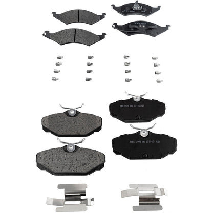 Semi-Metallic Brake Pads Set of 4 for Ford Taurus 1993
