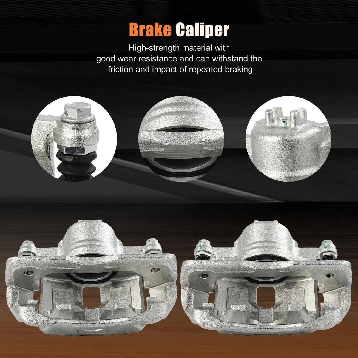Brake Caliper Set with Bracket for Fit (2009-2013, 2015-2019)