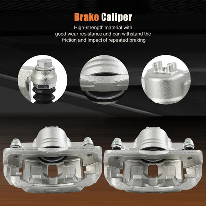 Brake Caliper Set with Bracket for Fit (2009-2013, 2015-2019)