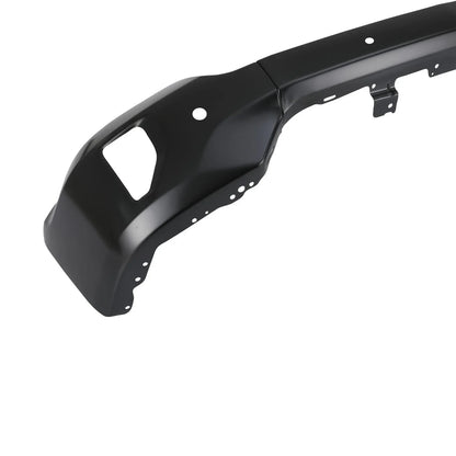 Front Face Bar Bumper for 2016-2018 Chevy Silverado 1500, Black, Sensor Holes