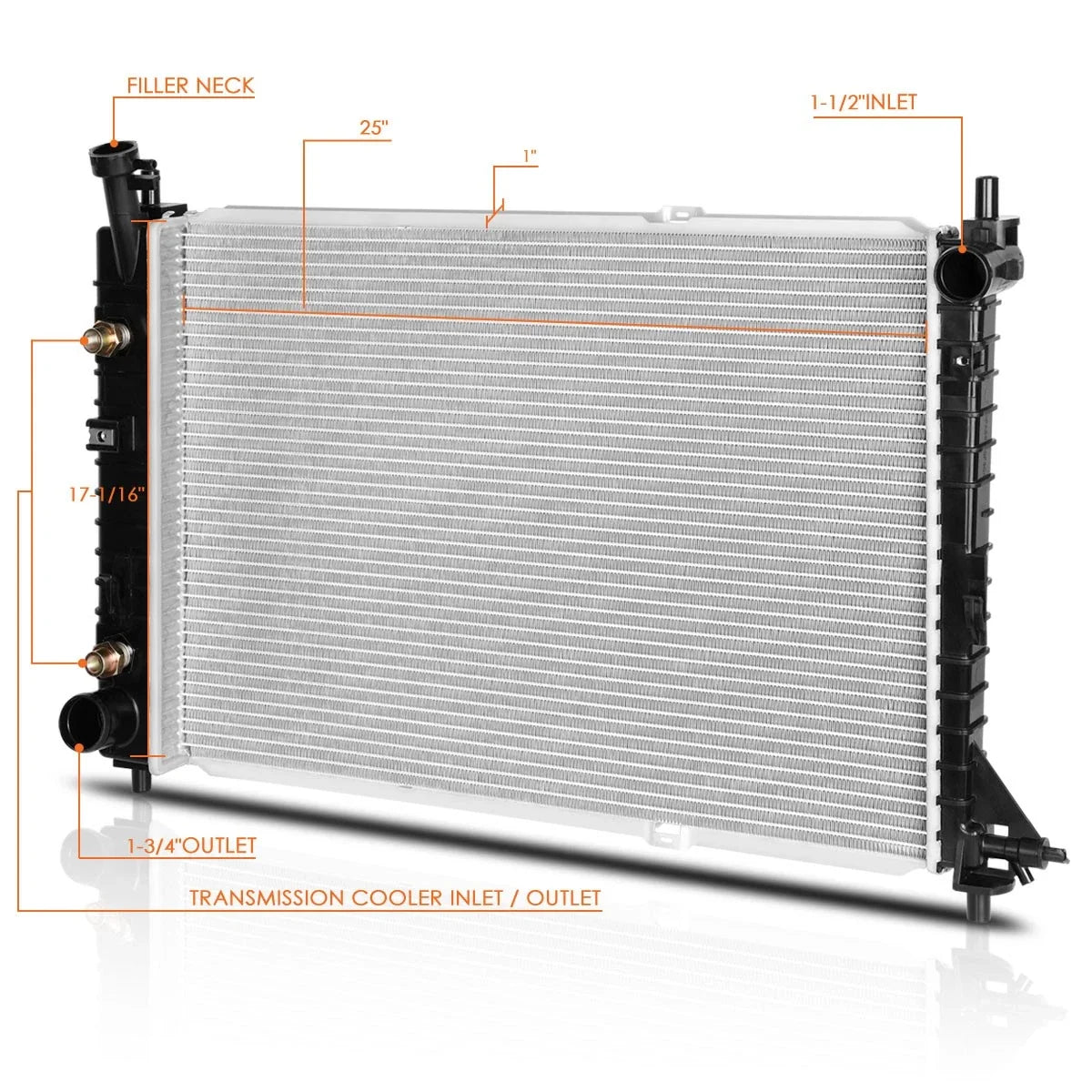 Aluminum Cooling Radiator for Ford Mustang 1997–2004 3.8L/3.9L AT DPI-2138