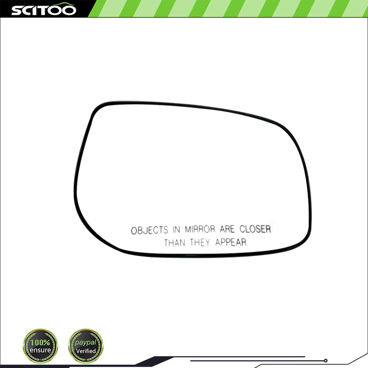 View Mirror Glass with Plate for Passenger Side - Toyota Yaris Sedan 2007-2012