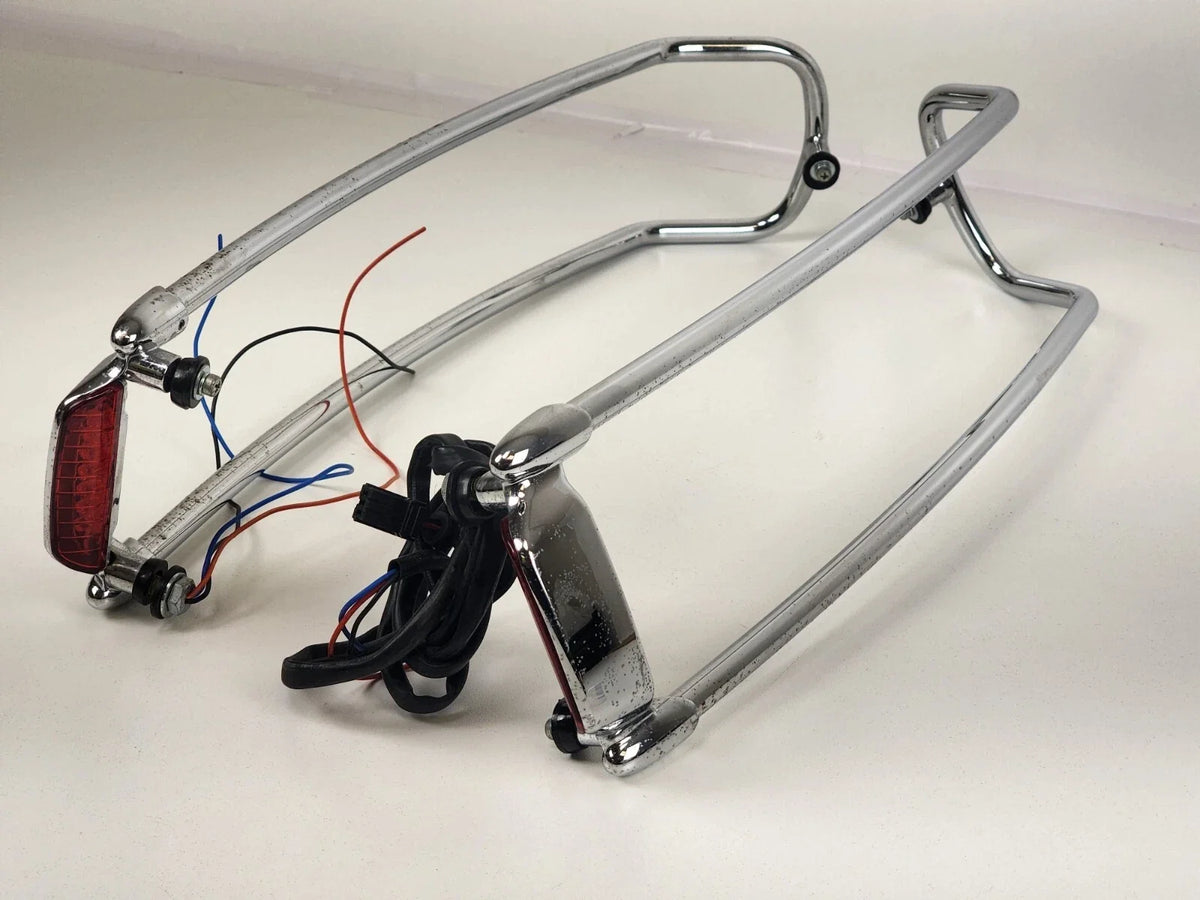 Red LED Tail Lights Set of 2 for Harley Saddlebag Lid Top Rail (2014-2020)