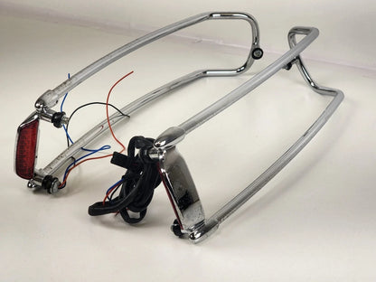 Red LED Tail Lights Set of 2 for Harley Saddlebag Lid Top Rail (2014-2020)