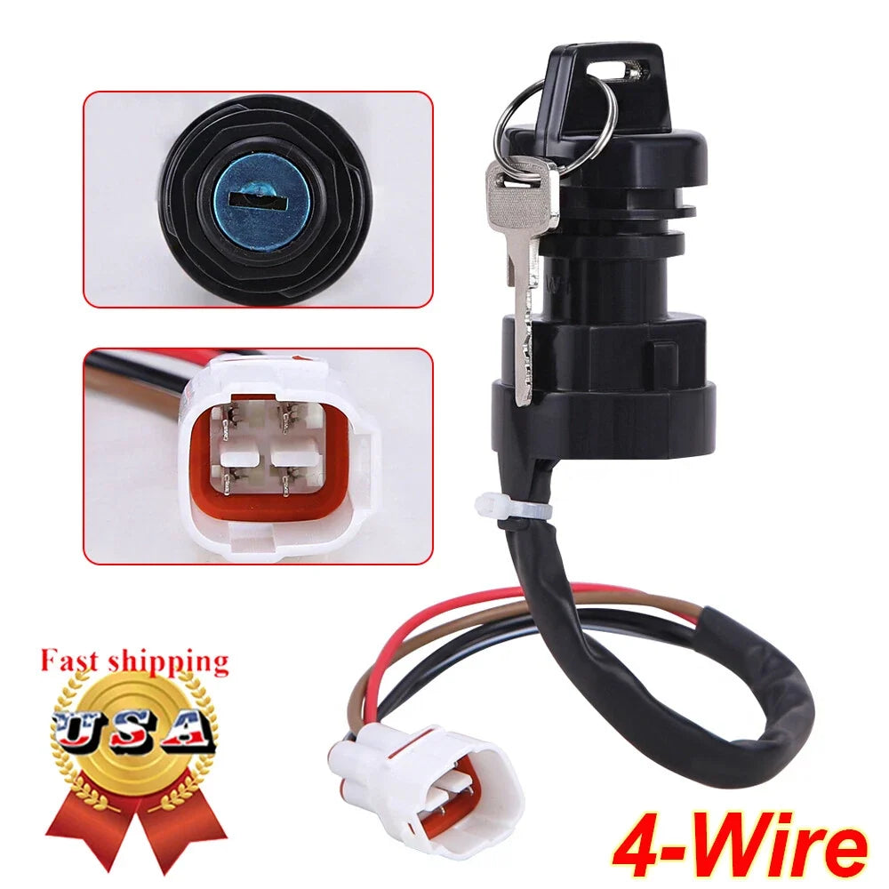 Black Ignition Key Switch for Yamaha YFM250B Bear Tracker 250 (2000-2001)