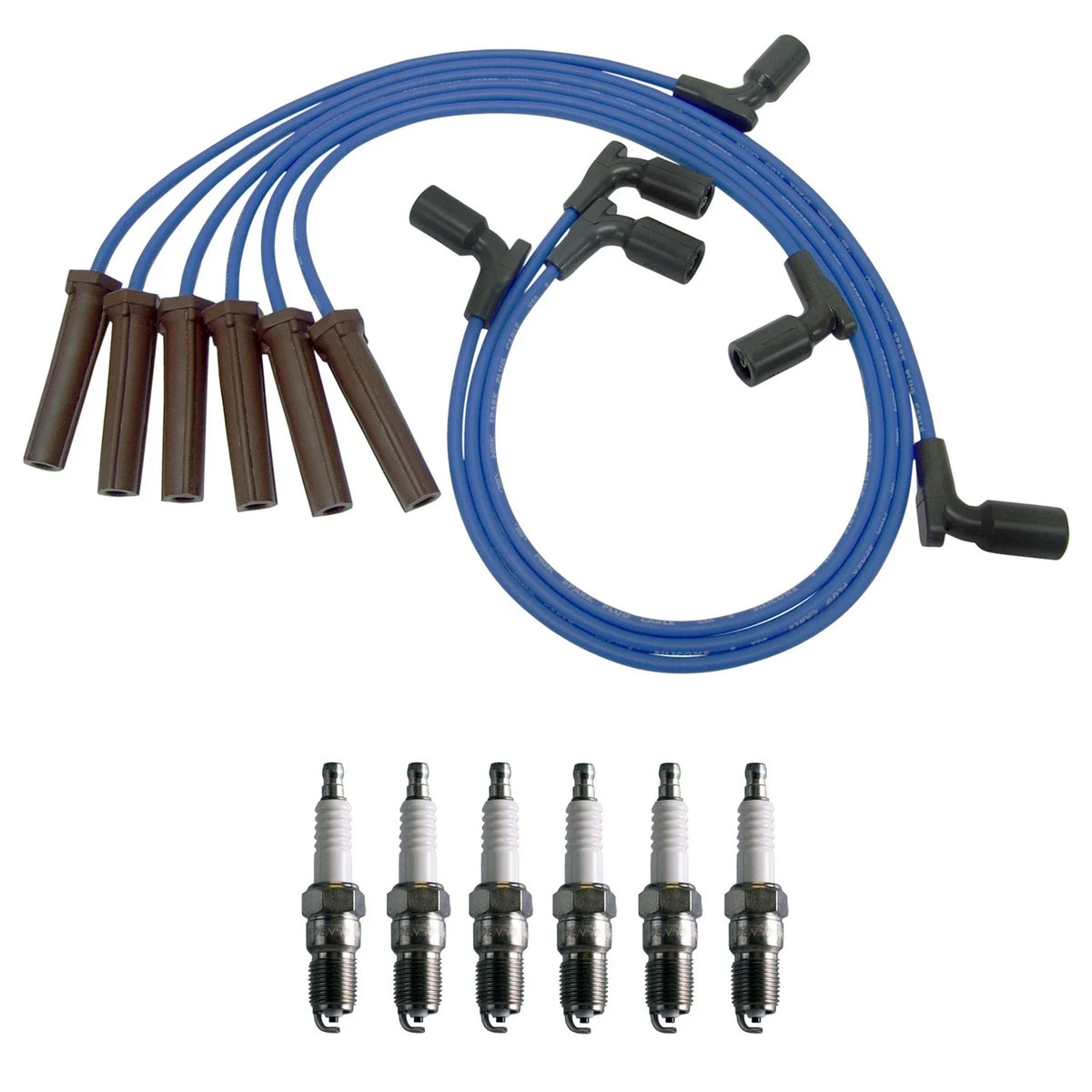 NGK 7mm Wire Set & Denso Spark Plug Kit for Montana Uplander (2005–2006)