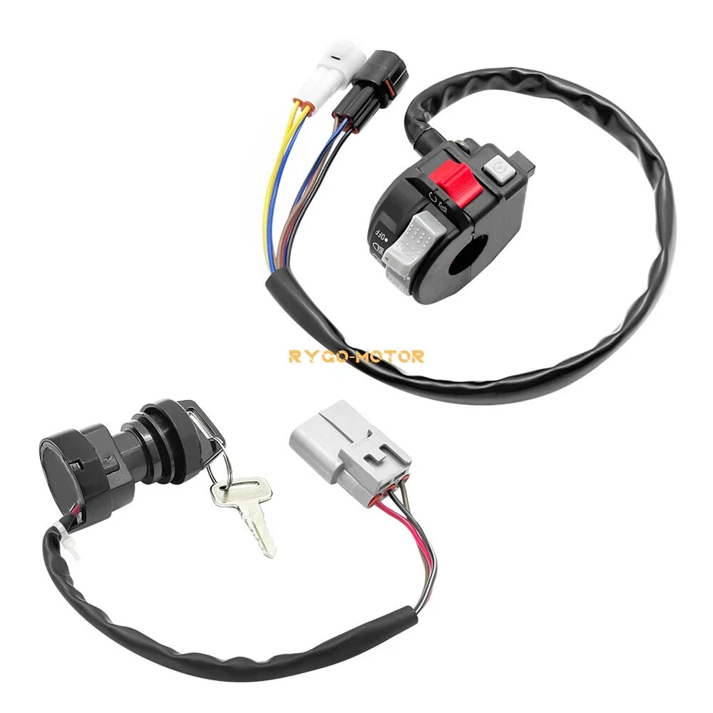 Start Stop and Ignition Key Switch for Yamaha Kodiak 450 2018-2023