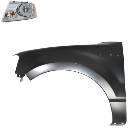 Headlight Kit for Ford F-150 (2004–2008) Driver Side, 1 Fender 7L3Z13008GA