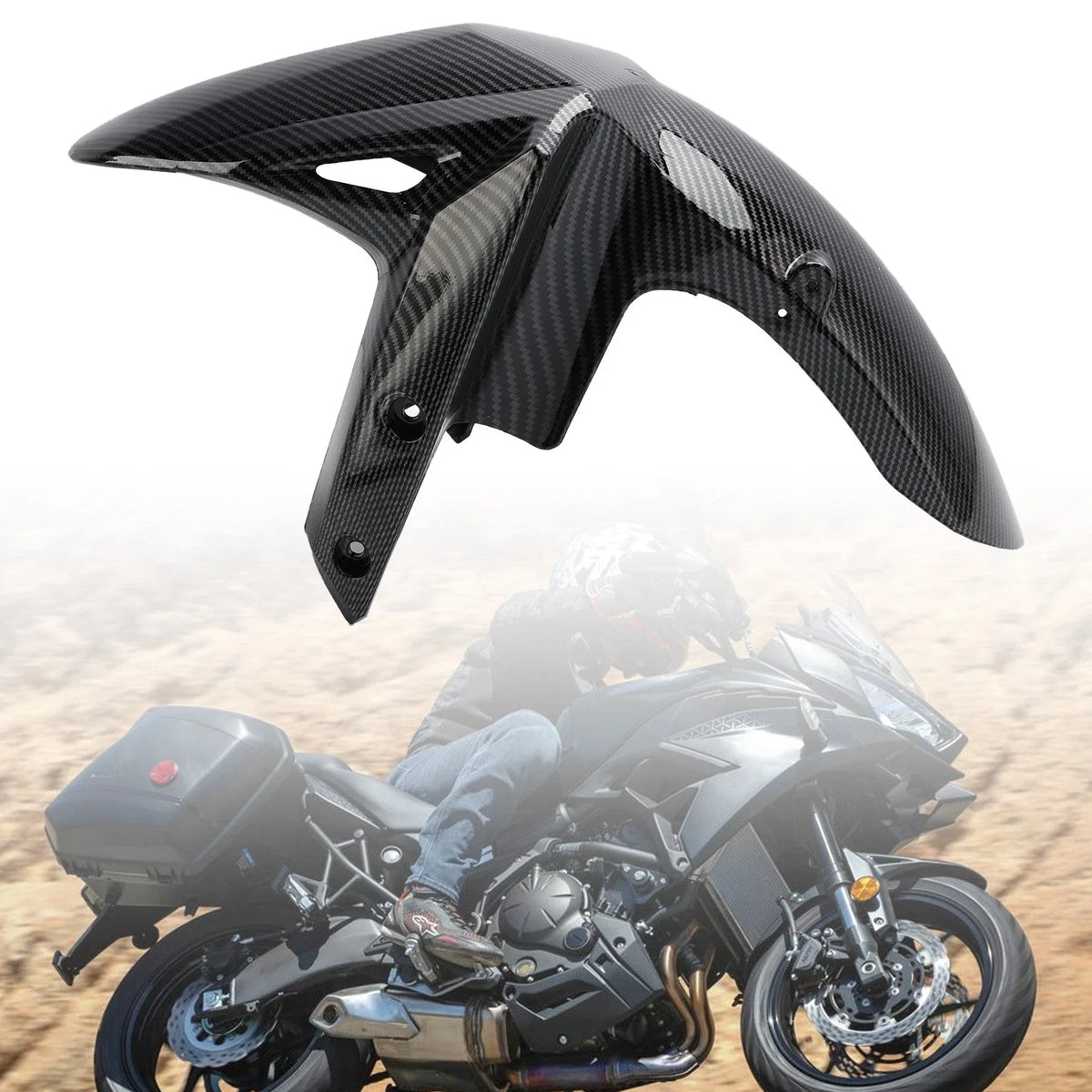 Front Mudguard Fender Carbon for Kawasaki Versys 650/1000/1100 2019-2026