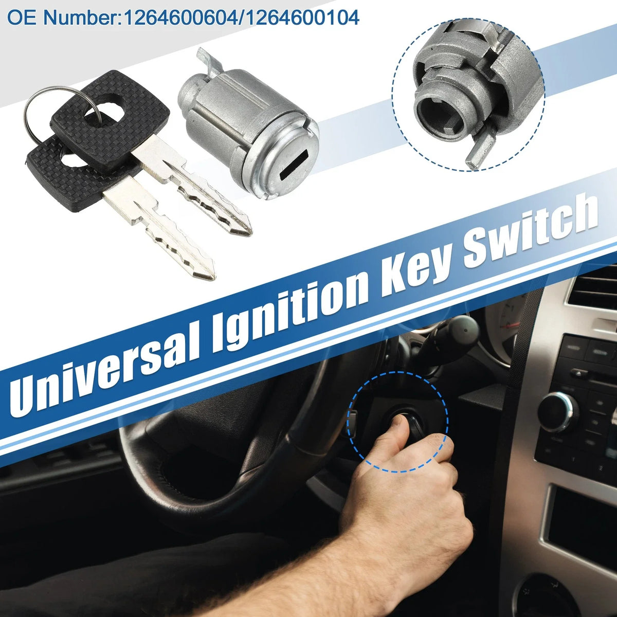 Ignition Key Switch Starter Switch Set for Mercedes-Benz E 320 (1995–1999) No.1264600604