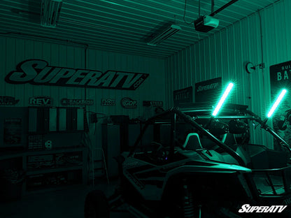 2-Pack RGB LED Whip Lights for SuperATV with Vertical Mount Brackets