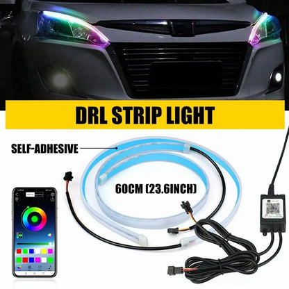 RGB Flexible LED 5050 DRL Running Lamp Strip 60CM - 2X (IP68)