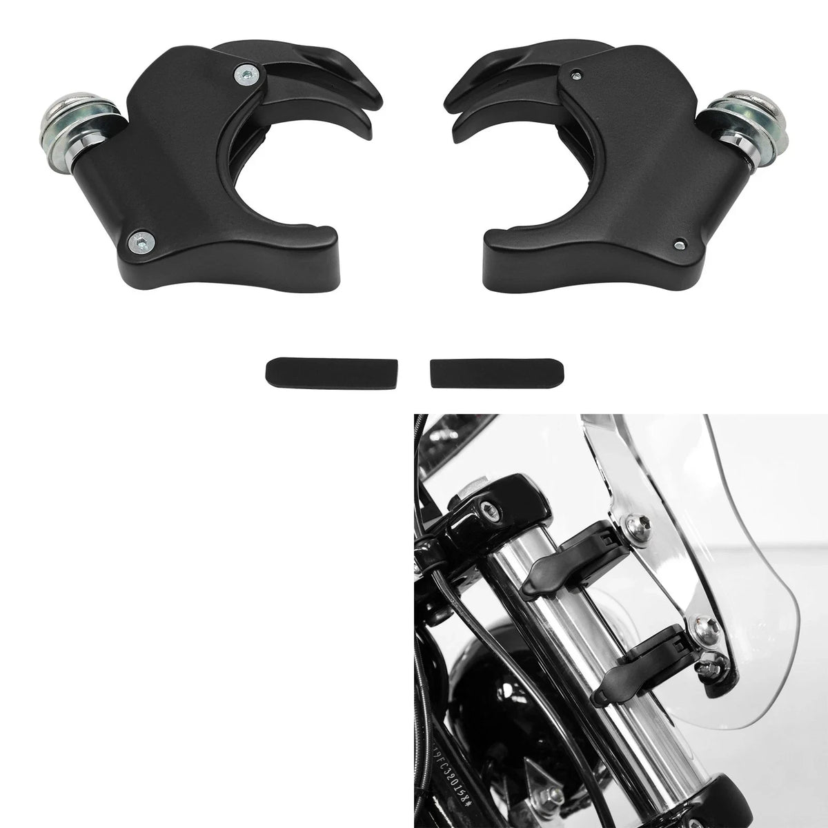 Set of 4 Windscreen Windshield Clamps for Harley Dyna Sportster V Rod