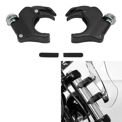 Set of 4 Windscreen Windshield Clamps for Harley Dyna Sportster V Rod