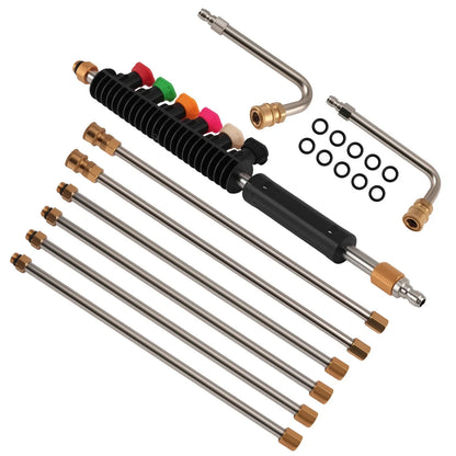 1/4" Quick Connect Stainless Steel Pressure Washer Extension Wand