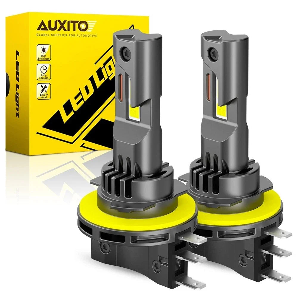 2X H15 LED Bulbs for High Beam DRL Headlights (200W, 6500K)