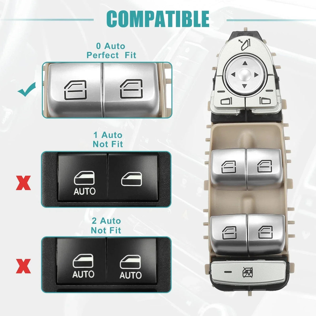 Power Window Switch for Mercedes-Benz GLC300 2016 to 2018