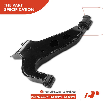 Set of 10 Control Arms, Ball Joints & Tie Rod Ends for Nissan Pathfinder