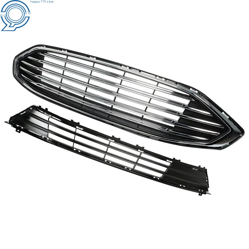 Front Bumper Grille Assembly Chrome for Ford Fusion (2017–2018)