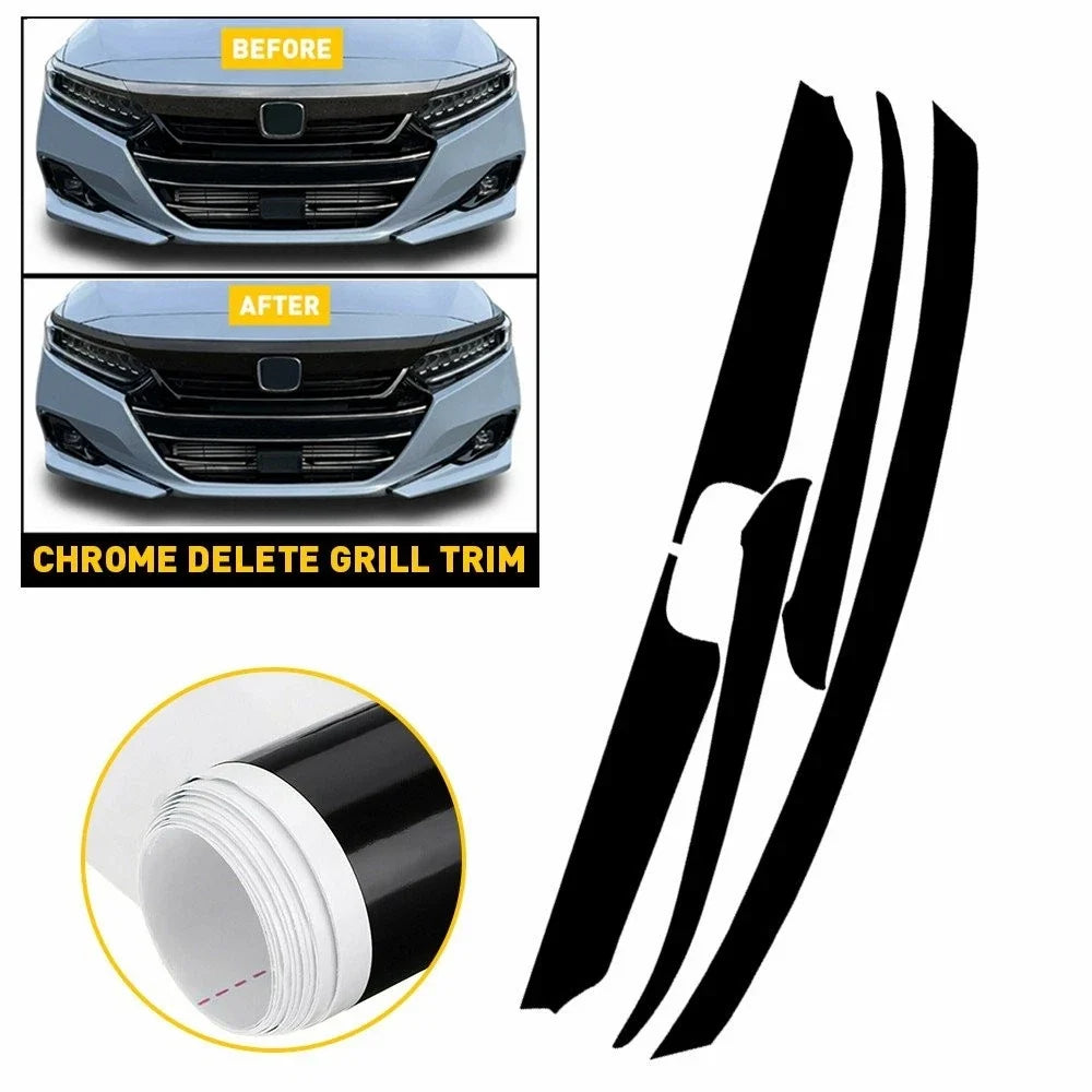 Chrome Delete Front Grille Vinyl Trim for Honda Accord 2021-2022