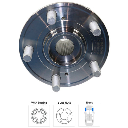 AWD Front Left/Right Wheel Hub for Honda Pilot 2009-2015 with Bearing