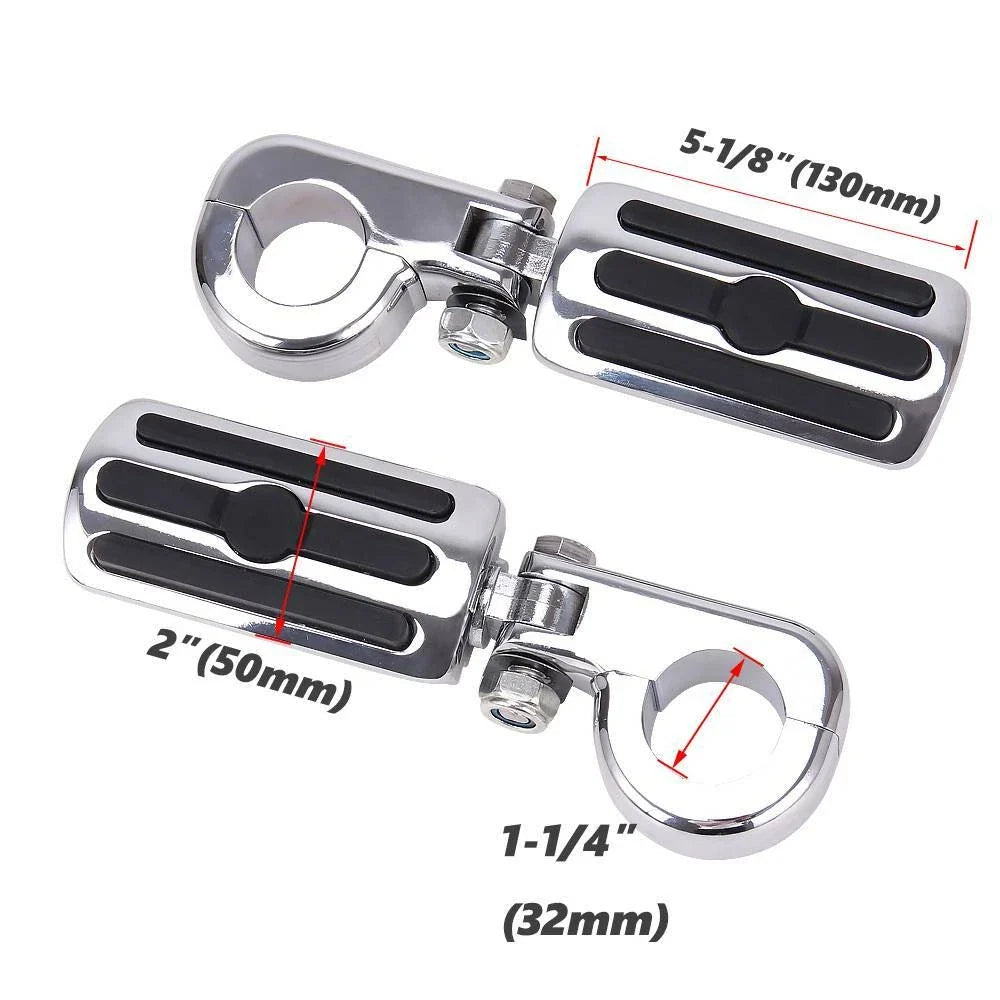 Footpegs for Harley Electra Road Glide, Chrome Highway Bar Mount