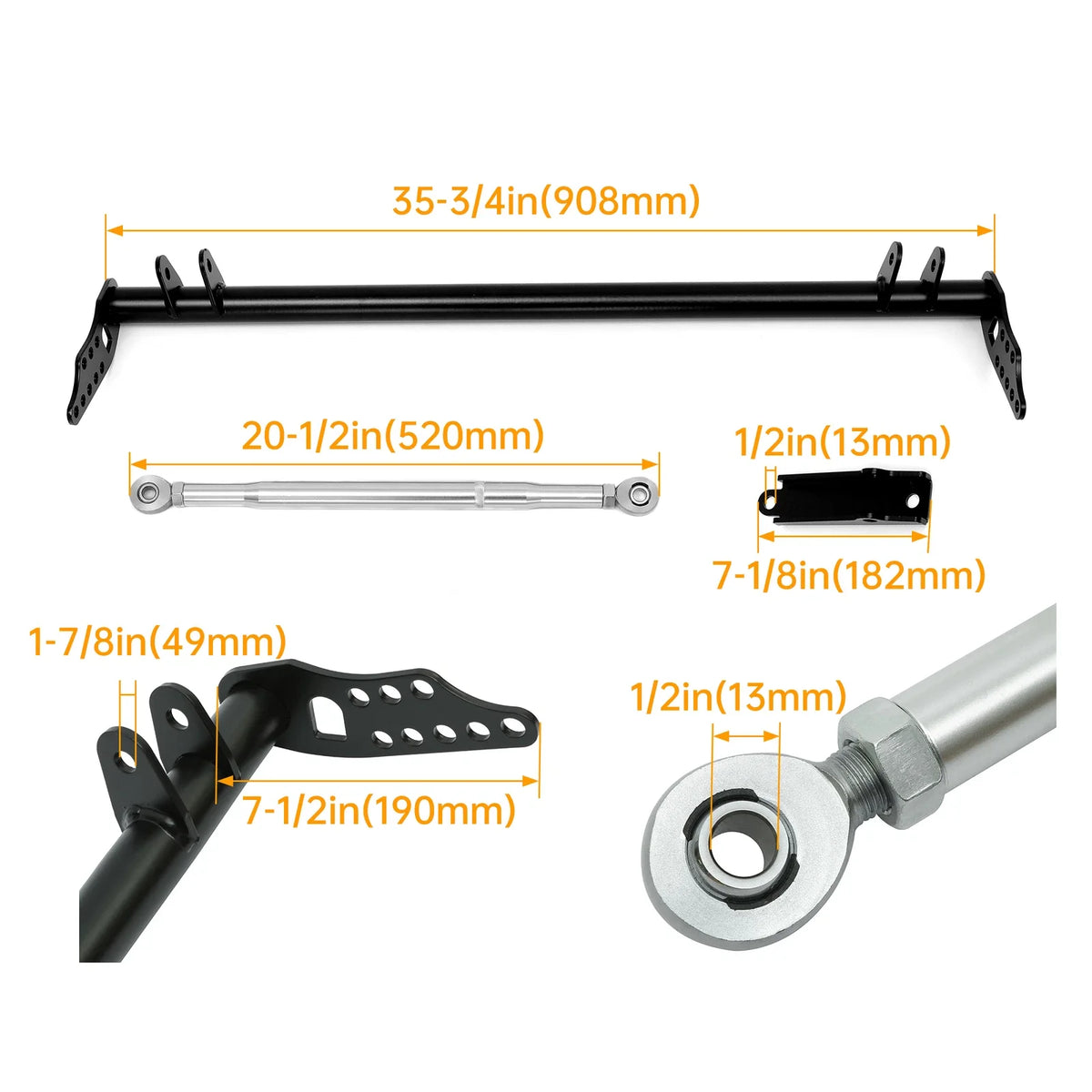 Front Traction Control Tie Bar Kit for Honda Civic (1992–2000) Acura Integra (1994–2001)