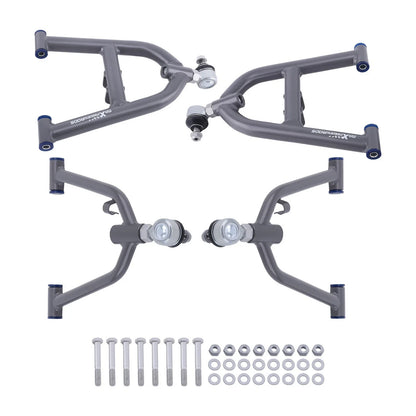 4X Front Upper Lower A-Arms for Yamaha Warrior 350 YFM350X (1989–2003)