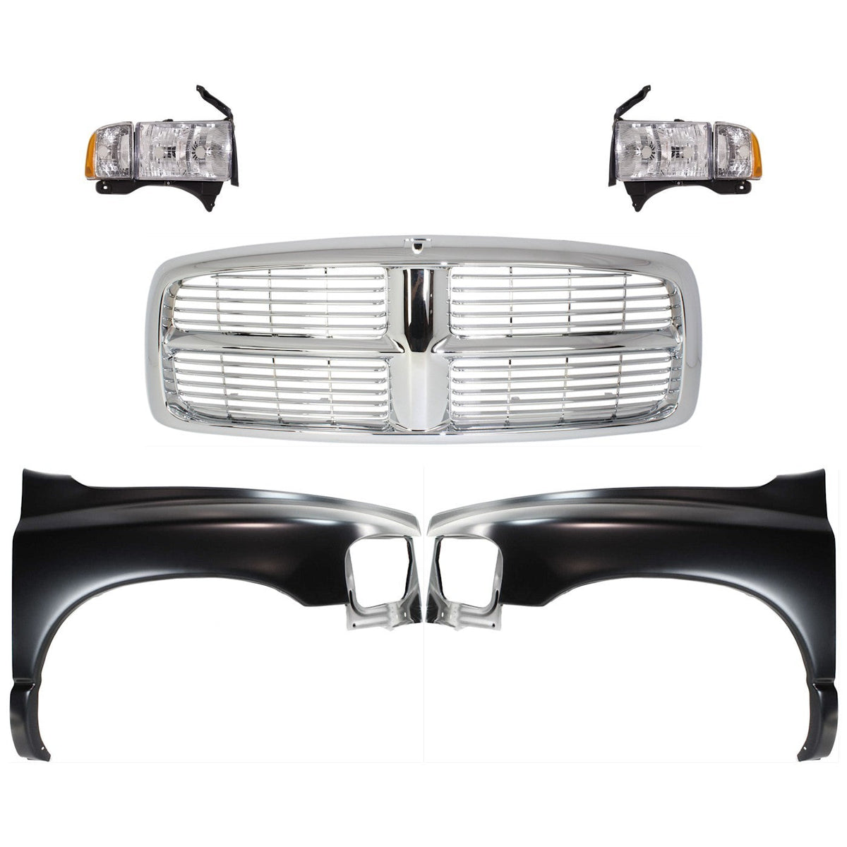 Fender Kit for Dodge Ram 1500 (2002) Front Left Right with Corner Light