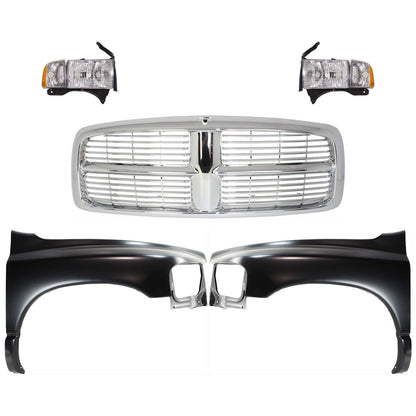 Fender Kit for Dodge Ram 1500 (2002) Front Left Right with Corner Light