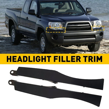 Headlight Filler Trim Panel Set for Toyota Tacoma Front Bumper 2005–2011