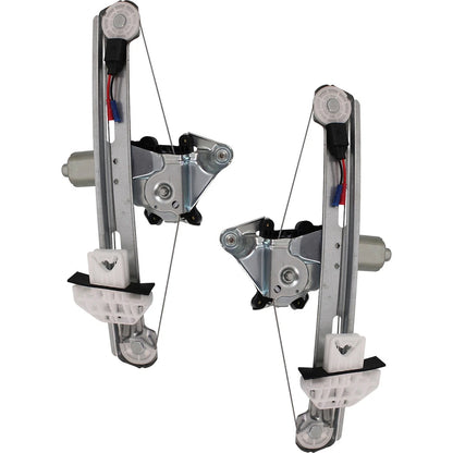 Power Window Regulator Set of 2 for Lincoln LS (2000–2006) Rear with Motor