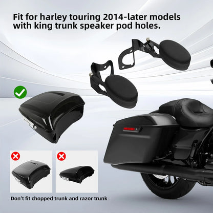 Adjustable Black Passenger Armrests for Harley Electra Street Glide (2014–Up)