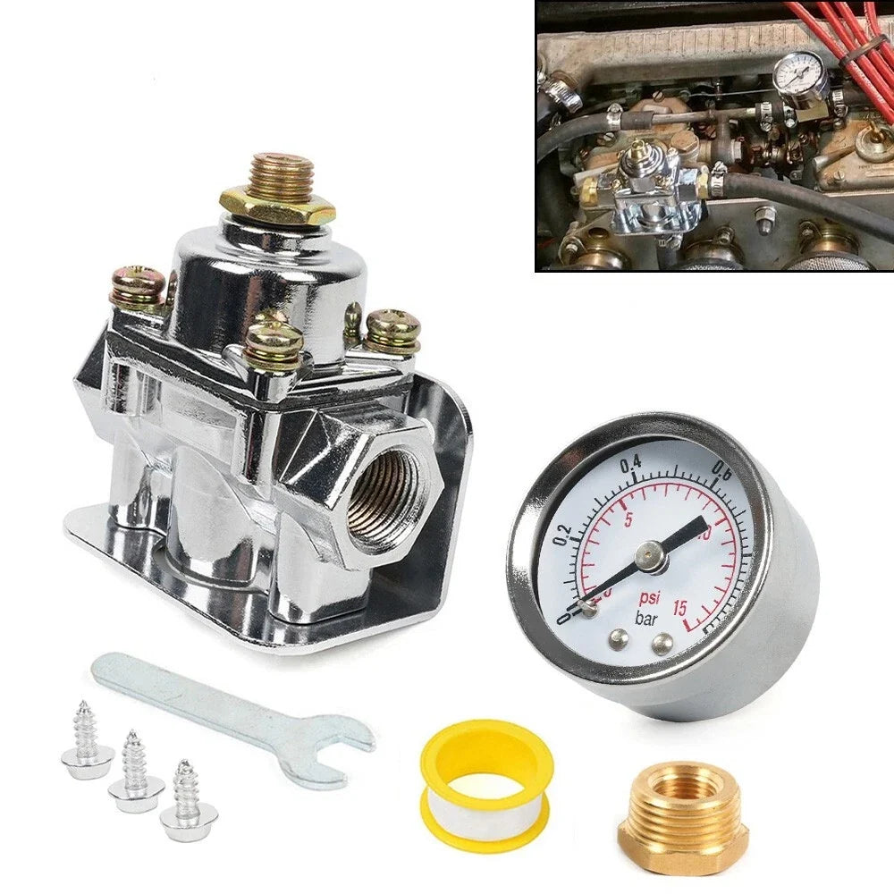 Fuel Pressure Regulator Gauge Kit for Holley Carburetor 12-804