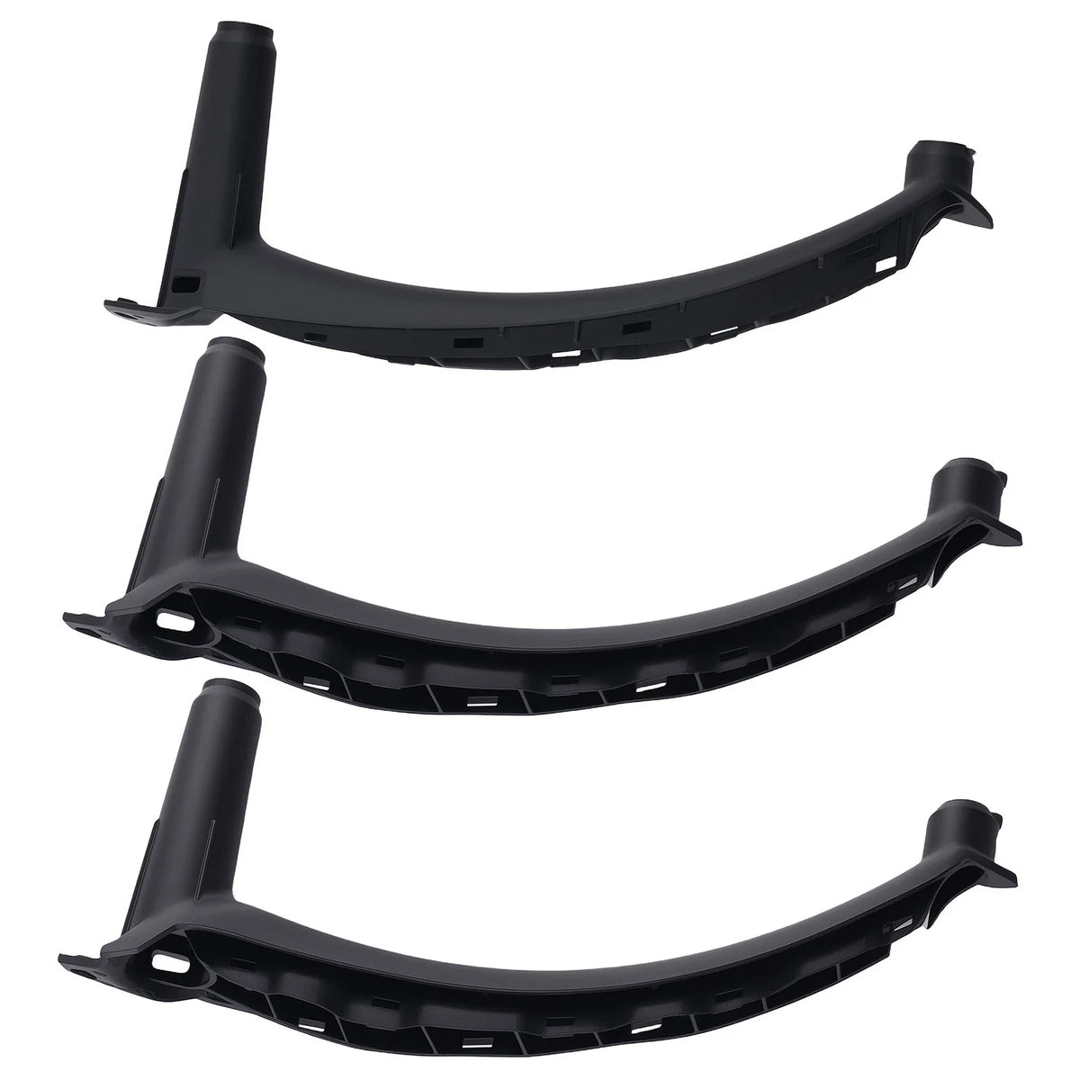 3-Piece Set of Black Door Pull Covers for BMW X5 E70/X6 E71 2008-2014