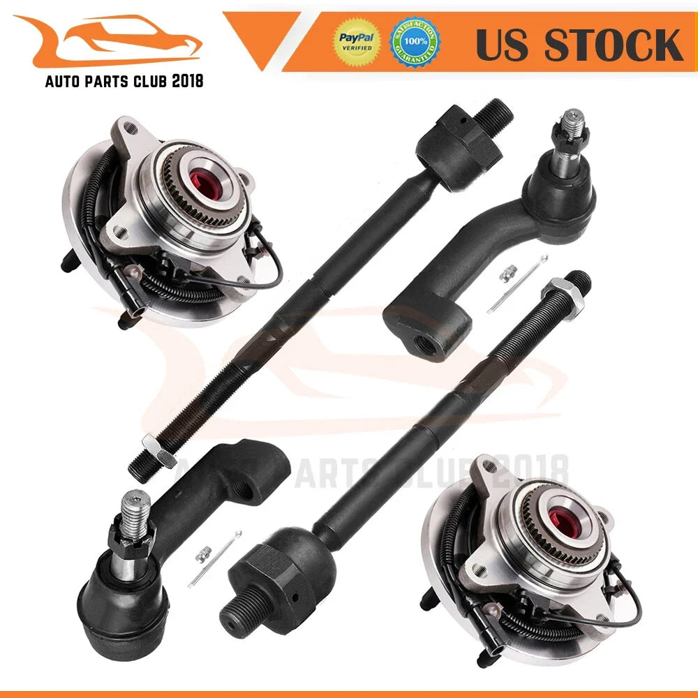 Front Inner Outer Tie Rod End Link Wheel Bearing Hub for Ford F-150 (2009–2010)