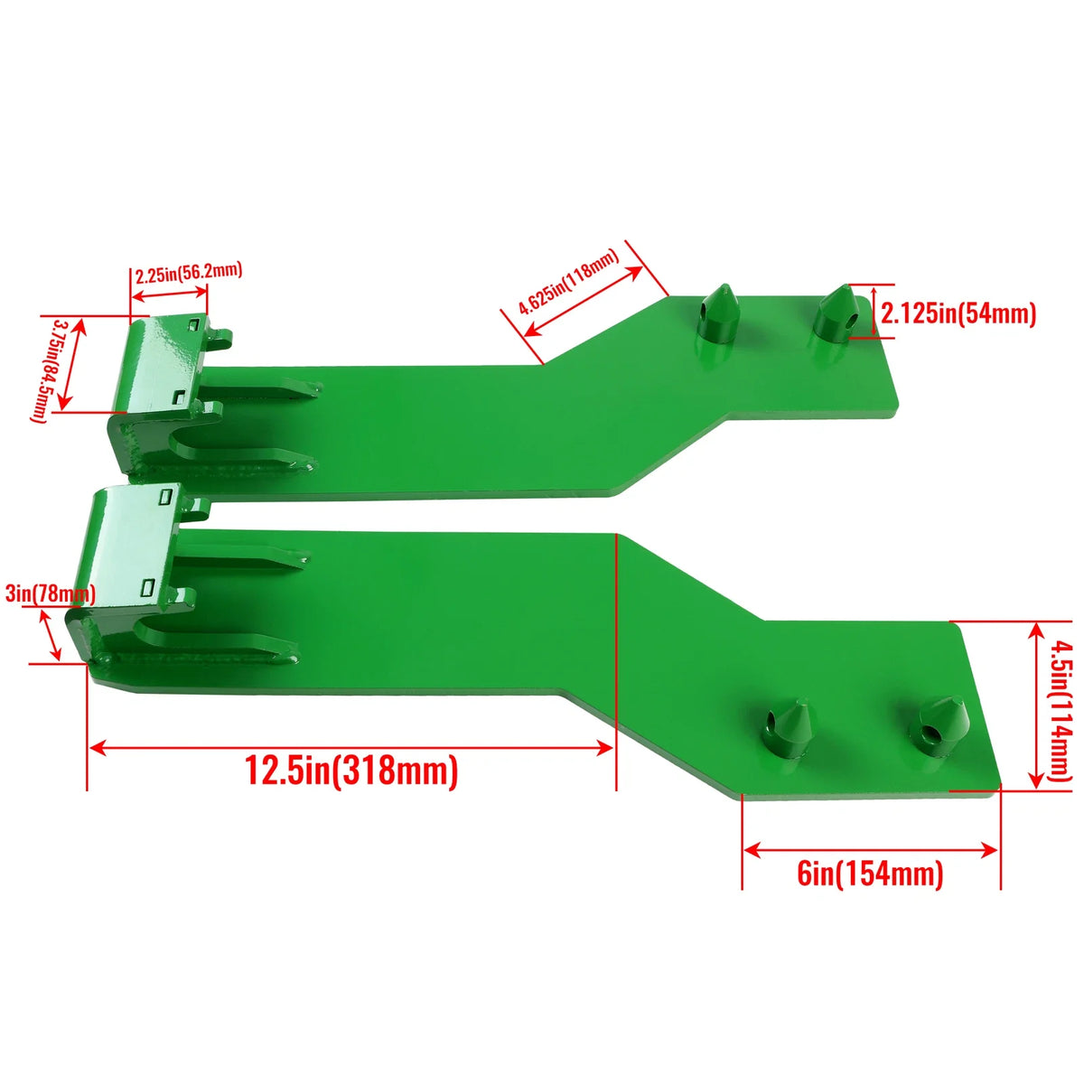 Mounting Brackets for John Deere Tractor Loader (Quick Tach, Weld On)