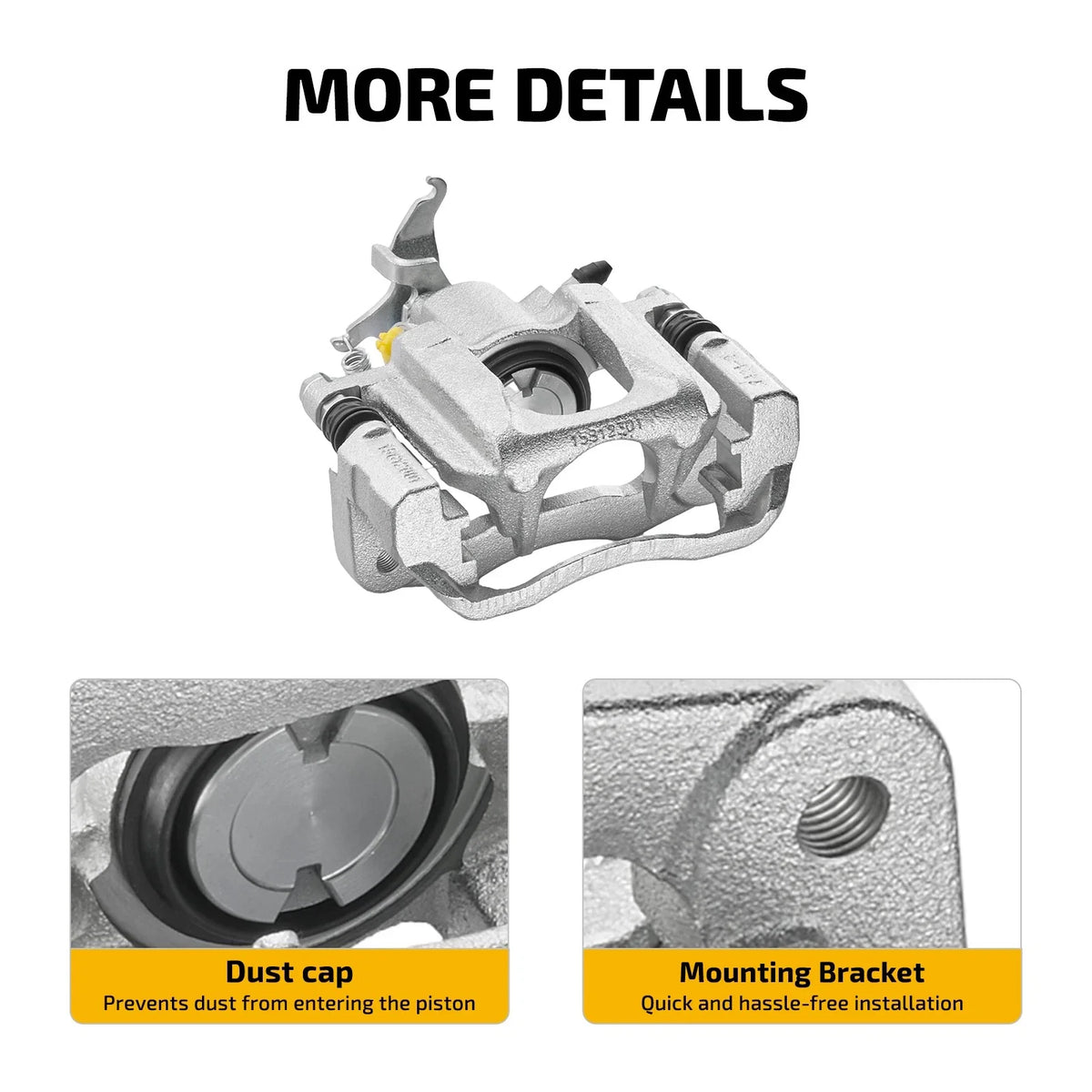 2PC Rear Disc Brake Calipers Pair with Bracket for Dodge Journey (2009–2012)