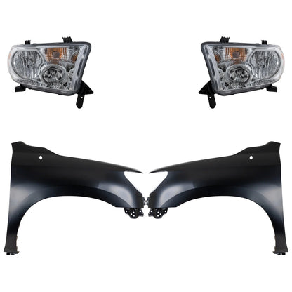 Headlight Kit for Toyota Tundra (2007–2013) Left Right Assembly Halogen CAPA