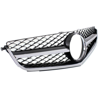 Grille for Mercedes Benz C63 AMG (2012–2014) Chrome Shell Black Insert