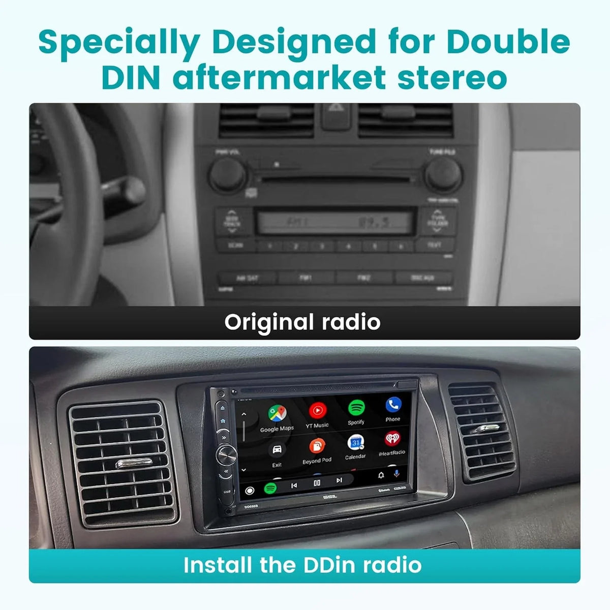 Radio Installation Kit & Audio Frame for Toyota Corolla 2003-2008