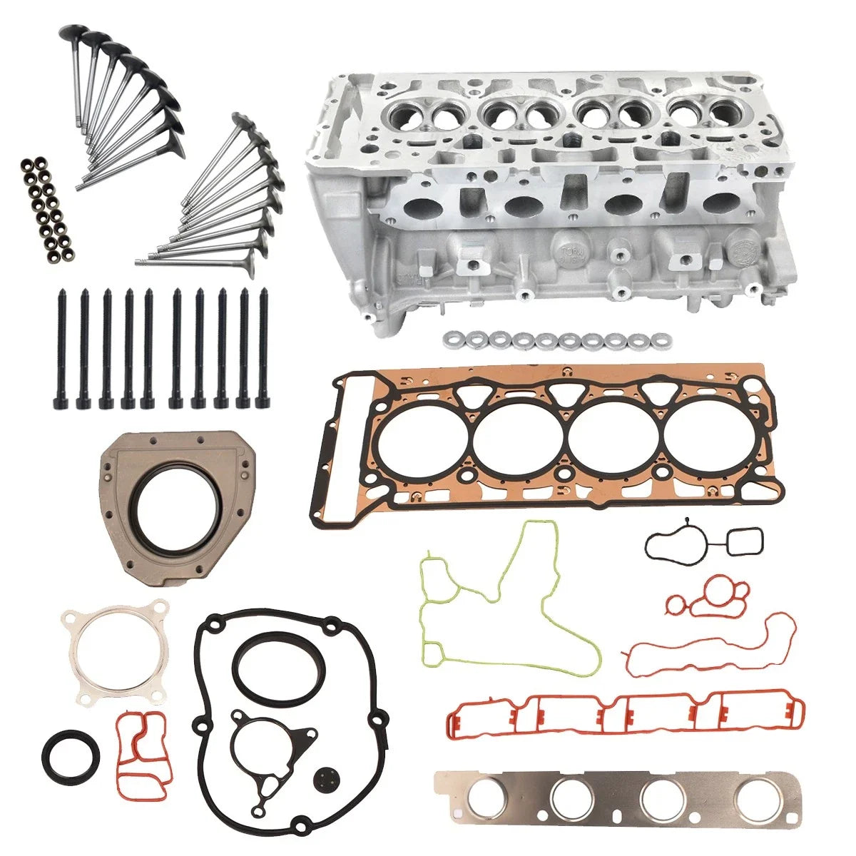 Cylinder Head & Gaskets & Valves Kit for Audi A3 TT VW Passat (2006–2013)